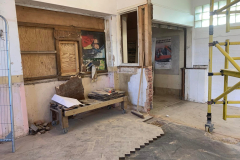 After demolition the re-construction work begins