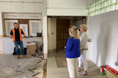Maria Caulfield visits Bishopstone Station to see progress on the new community hub