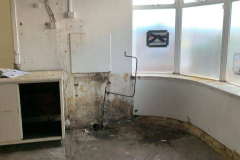 The old ticket office being stripped out